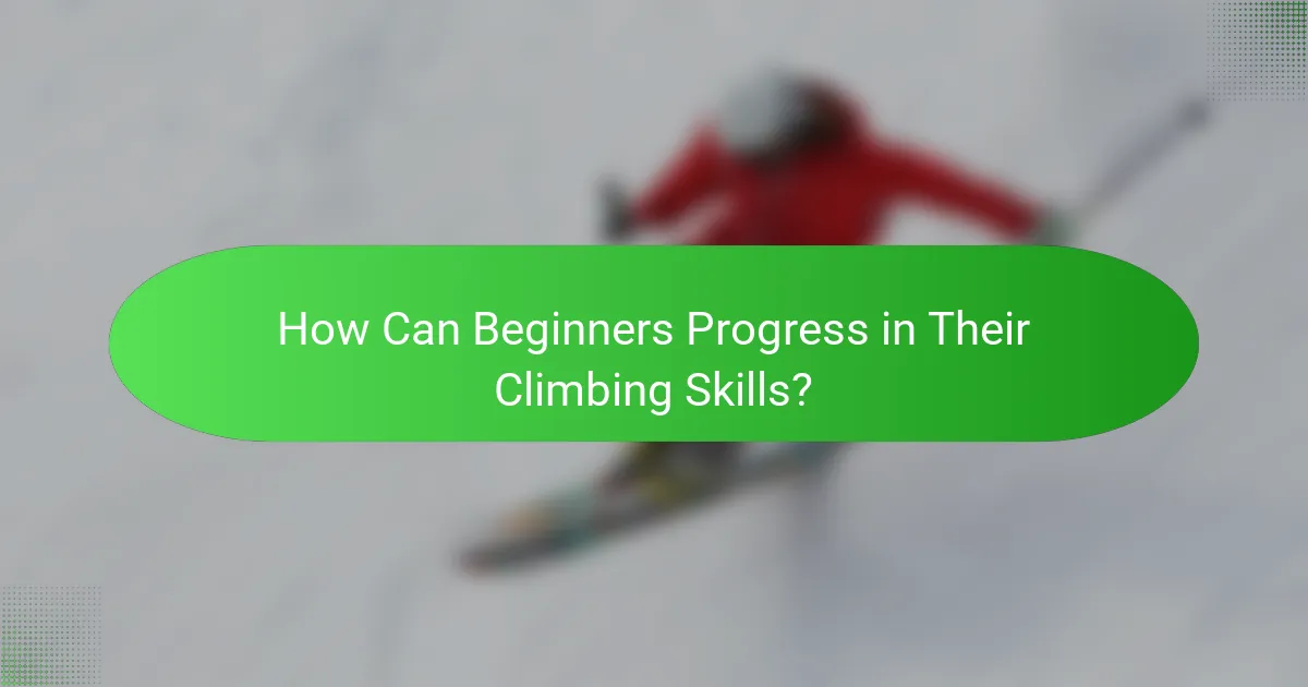 How Can Beginners Progress in Their Climbing Skills?