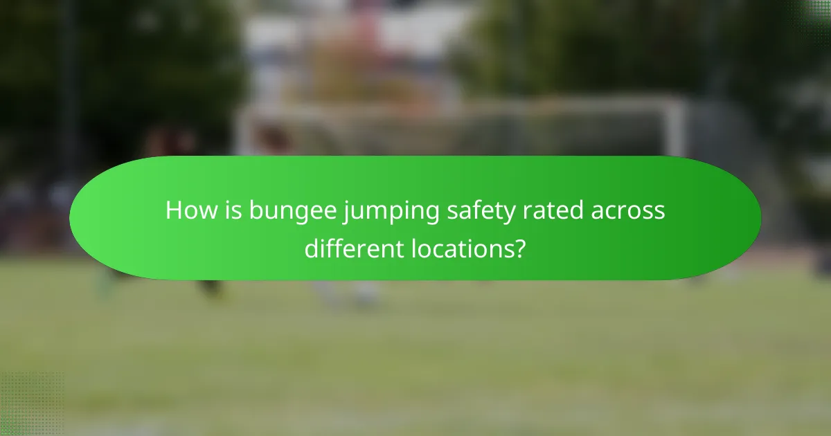 How is bungee jumping safety rated across different locations?