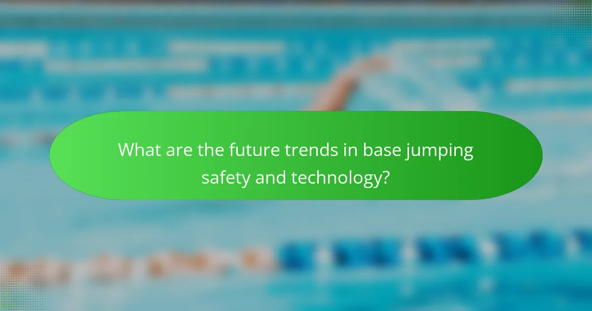 What are the future trends in base jumping safety and technology?