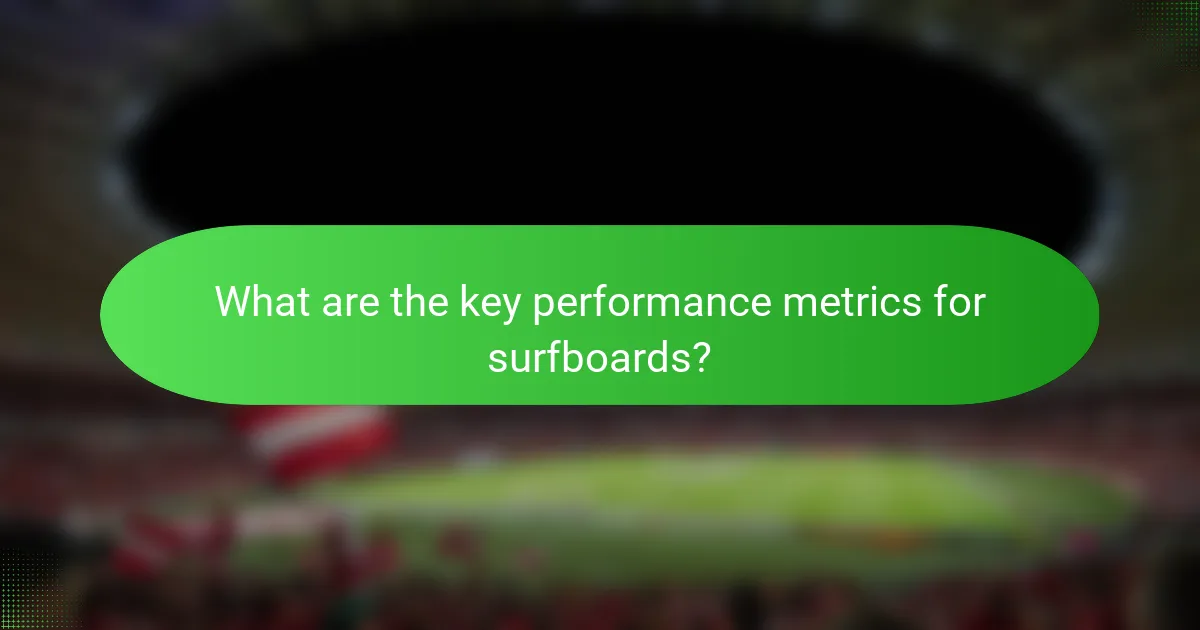 What are the key performance metrics for surfboards?